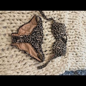 Cheetah print womens bikini